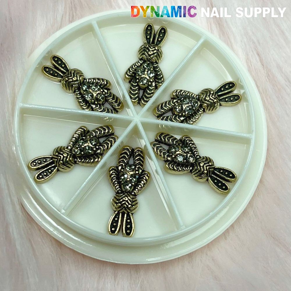 antique bunny nail charms wheel - 2