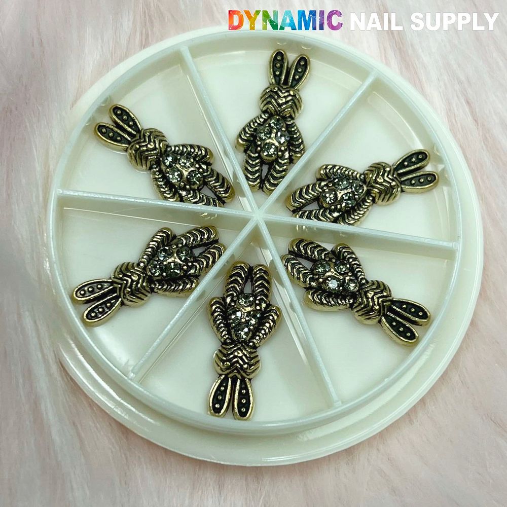 antique bunny nail charms wheel - 3