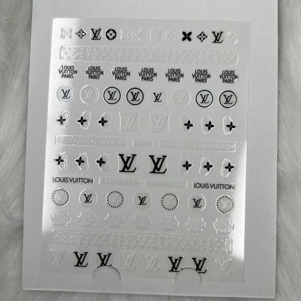 How to Apply Black White Logo Nail Stickers Like a Pro
