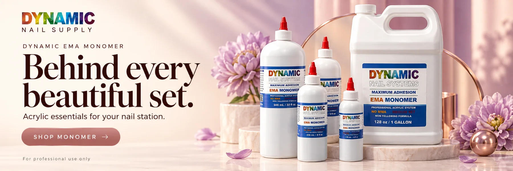 EMA monomer acrylic liquid bottles and gallon