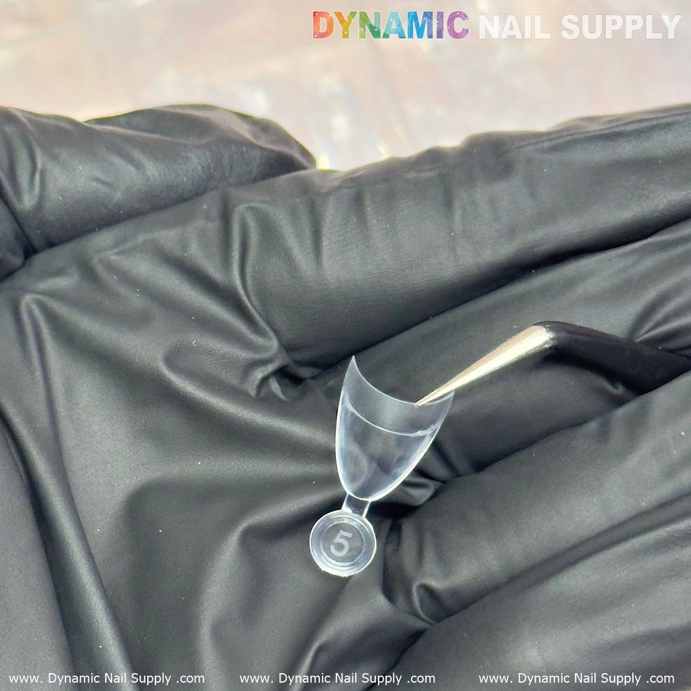 Extra short almond nail tips half cover - 5