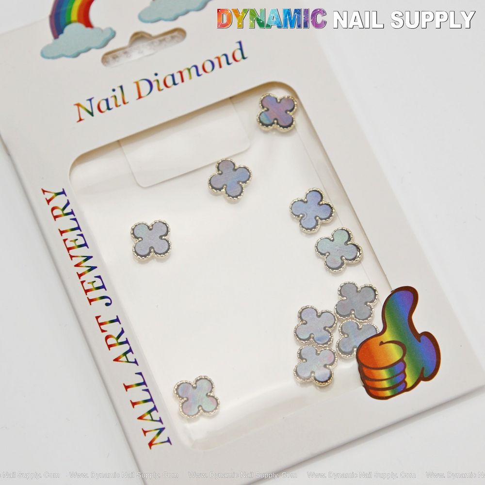 embossed four leaf clover charms - 2