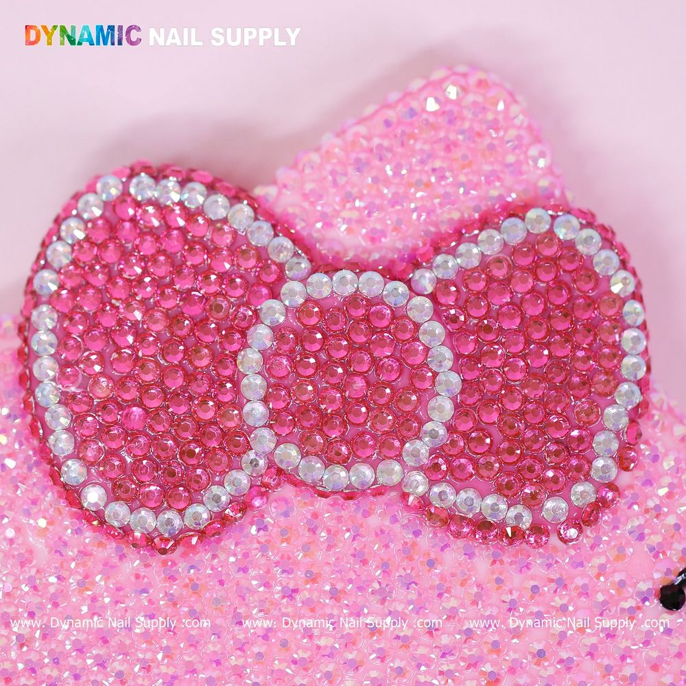 pink rhinestone hello kitty mirror - 3