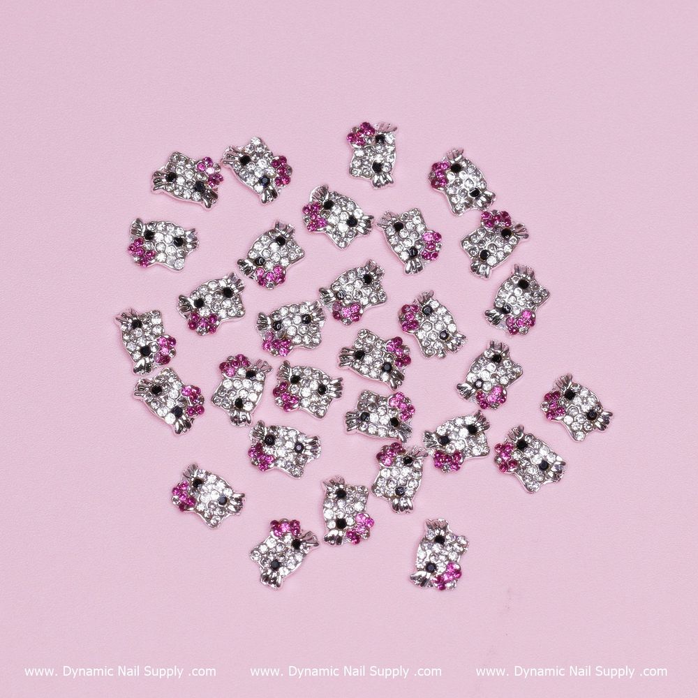 Magenta Hello Kitty nail charms 30pcs - 2