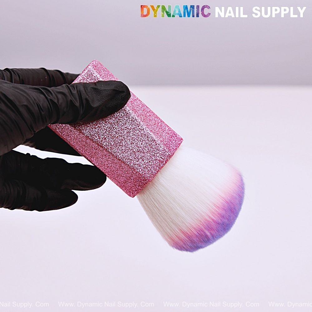 ombre pink small nail dust brush - 3