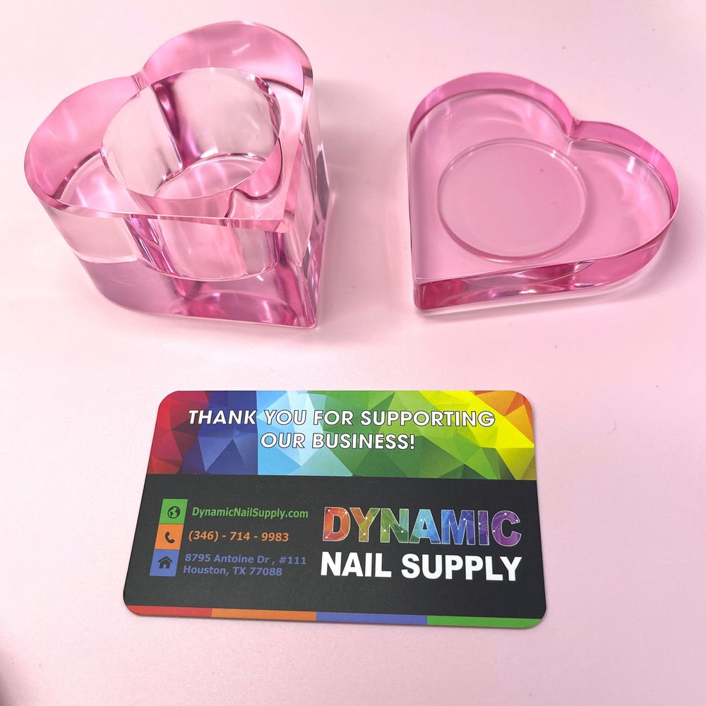 pink heart glass dappen dish - 2