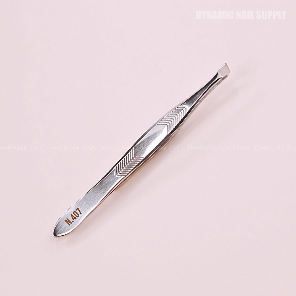 slanted head stainless steel tweezers - 5