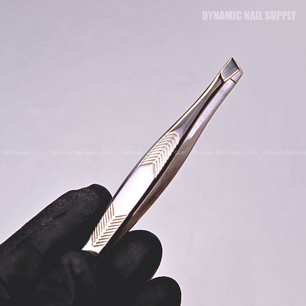 slanted head stainless steel tweezers - 7