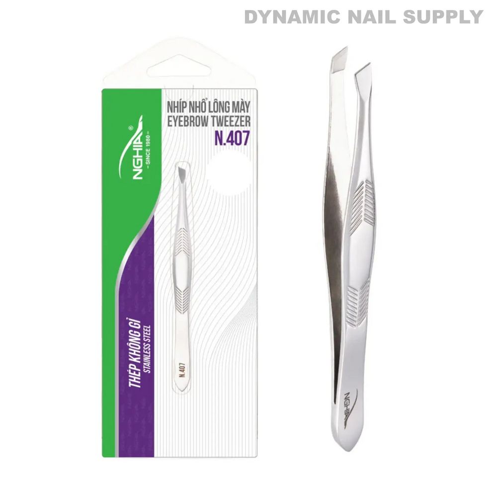 slanted head stainless steel tweezers - 8