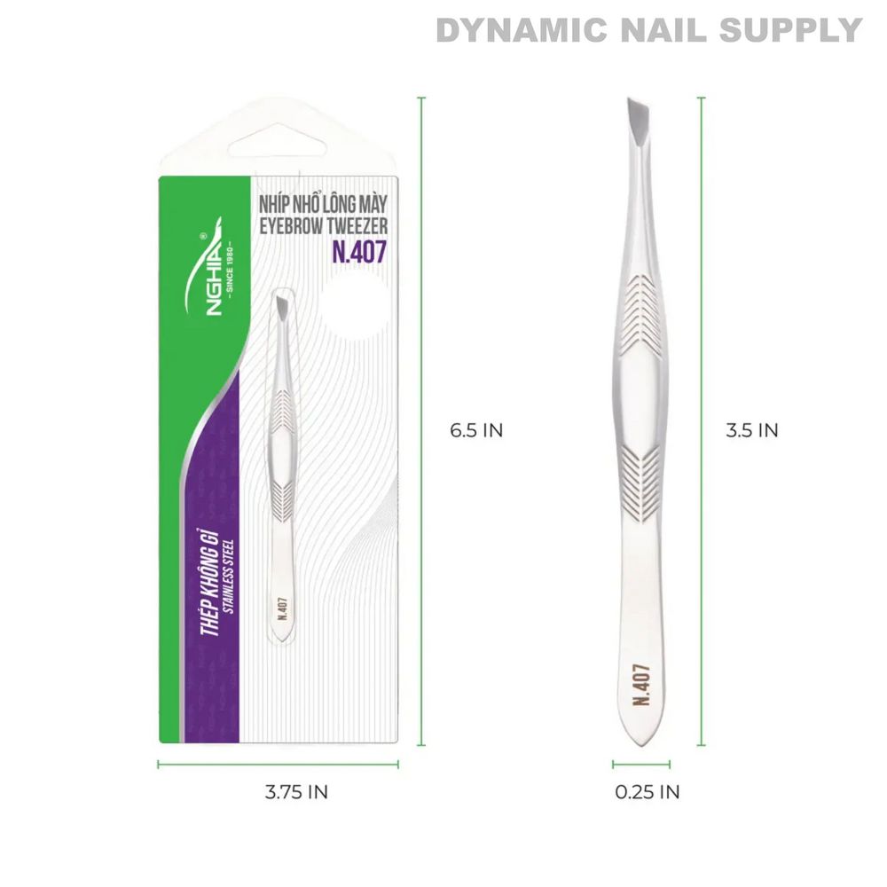 slanted head stainless steel tweezers - 9